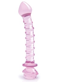 Glaze Glass - Rosebud Spiral G-Spot Dildo