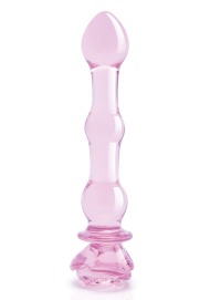 Glaze Glass - Rosebud Beaded Dildo